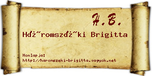 Háromszéki Brigitta névjegykártya
